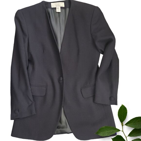 Rena Rowan 100% Wool Black Blazer Size 6 in GREAT CONDITION!! - Picture 1 of 9